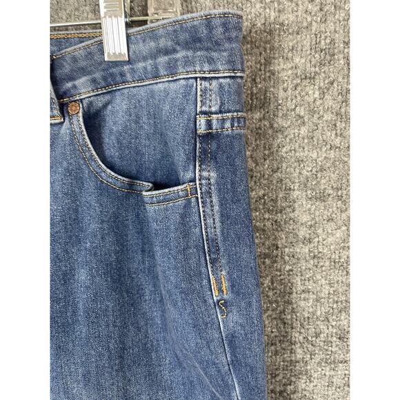 Soft Surroundings The Ultimate Denim Relaxed Straight Jeans size 14 Med wash - Picture 12 of 16